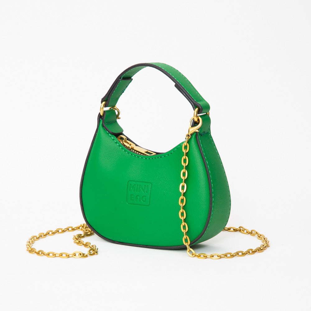 Madeline Love Green Faux Leather Mini Hobo Handbag / Crossbody Bag - Bags & Wallets