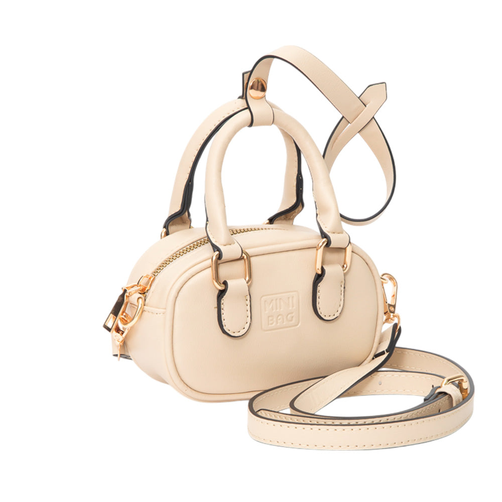 Madeline Love Beige Faux Leather Bag Charm / Mini Bag / Crossbody Bag - Bags & Wallets - desc