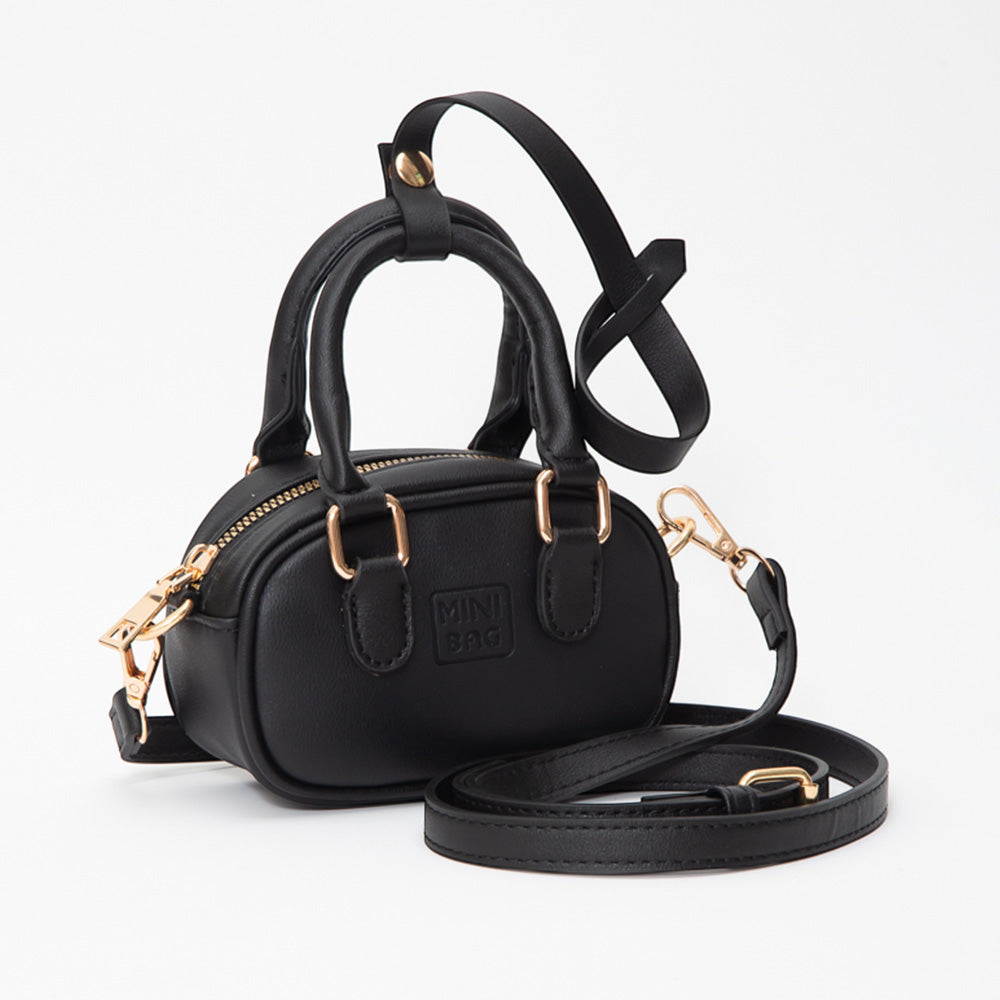 Madeline Love Black Faux Leather Bag Charm / Mini Bag / Crossbody Bag - Bags & Wallets