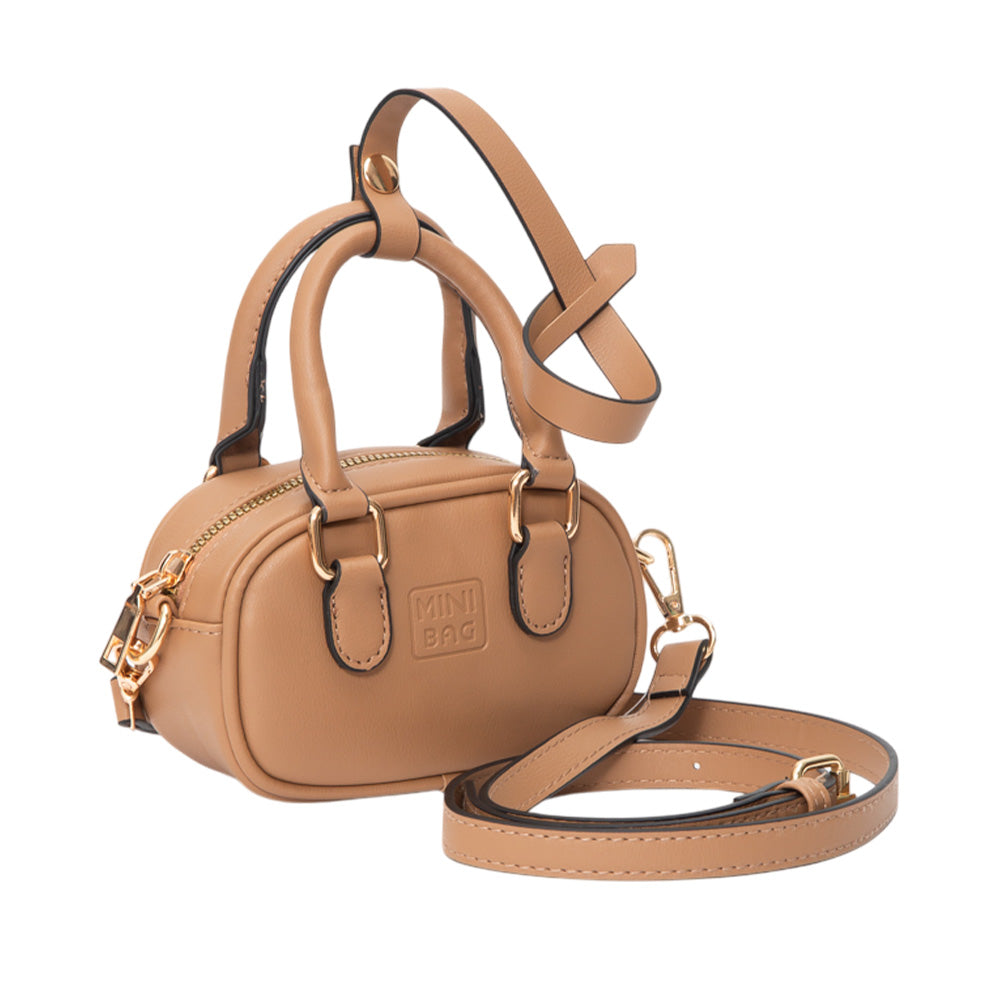 Madeline Love Brown Faux Leather Bag Charm / Mini Bag / Crossbody Bag - Bags & Wallets - desc