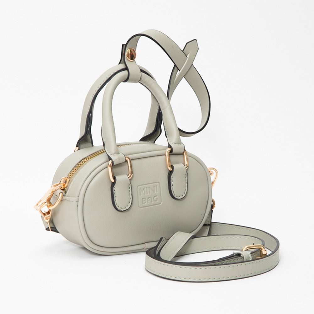 Madeline Love Gray Faux Leather Bag Charm / Mini Bag / Crossbody Bag - Bags & Wallets