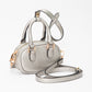 Madeline Love Silver Faux Leather Bag Charm / Mini Bag / Crossbody Bag - Bags & Wallets