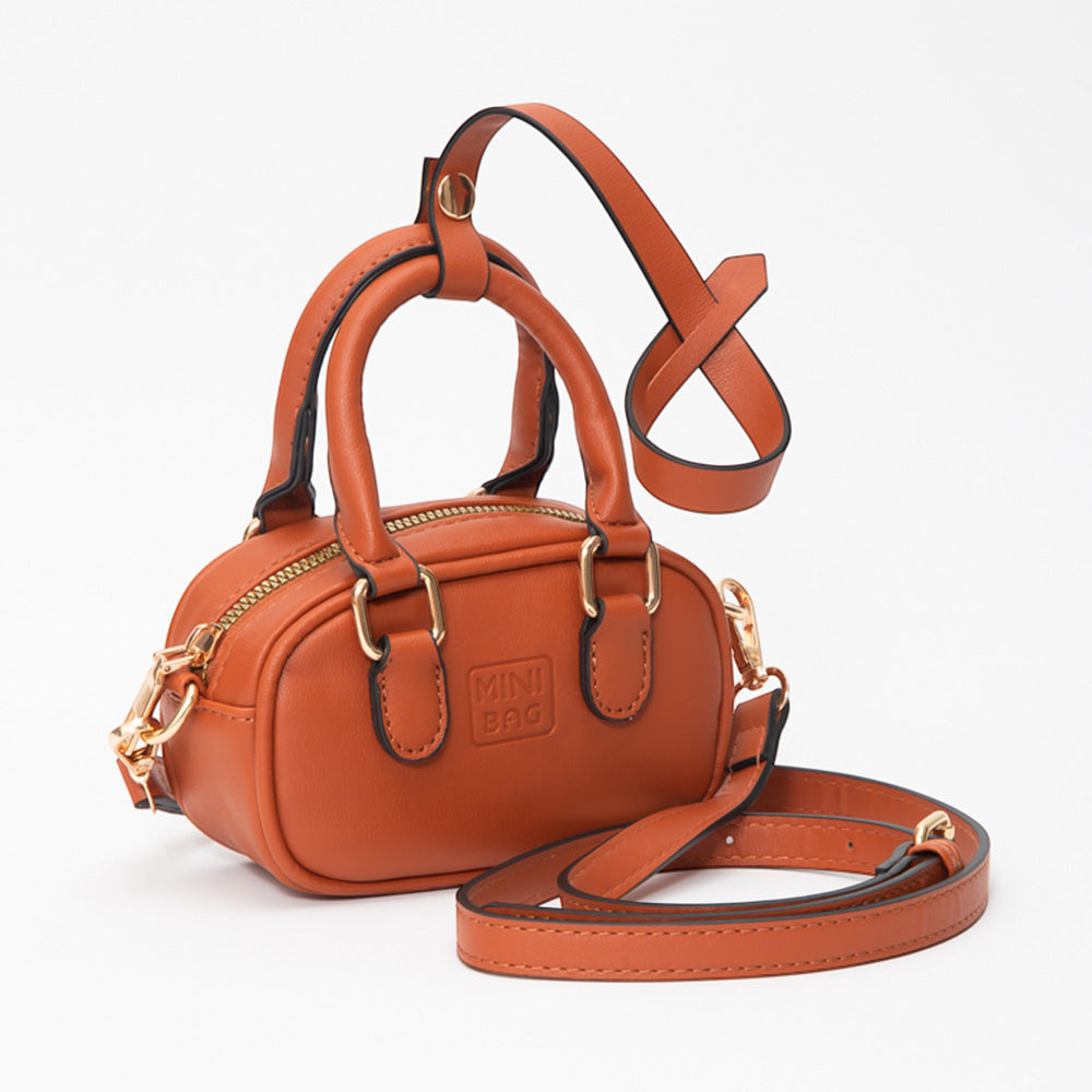 Madeline Love Tan Faux Leather Bag Charm / Mini Bag / Crossbody Bag - Bags & Wallets