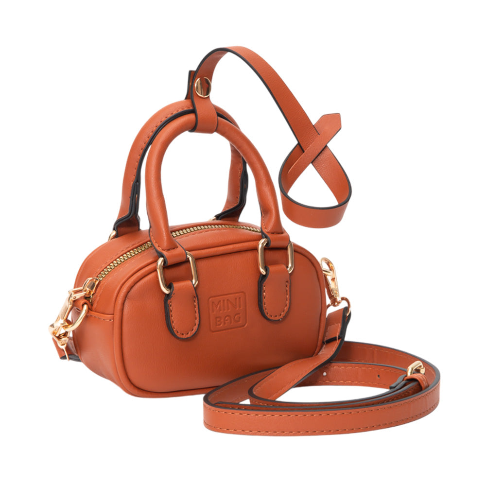 Madeline Love Tan Faux Leather Bag Charm / Mini Bag / Crossbody Bag - Bags & Wallets - desc