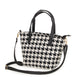 Madeline Love White Houndstooth Patterned Tote / Crossbody Bag - Bags & Wallets - desc