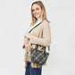 Madeline Love Black Plaid Check Patterned Tote / Crossbody Bag - Bags & Wallets