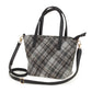 Madeline Love Black Plaid Check Patterned Tote / Crossbody Bag - Bags & Wallets - desc