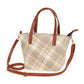 Madeline Love Ivory Plaid Check Patterned Tote / Crossbody Bag - Bags & Wallets - desc