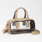 Madeline Love Clear, Gold Transparent Structured Top Handle Handbag / Crossbody Bag - Bags & Wallets