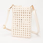 Madeline Love Ivory Faux Leather Woven Small Crossbody Bag - Bags & Wallets