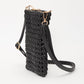 Madeline Love Tan Faux Leather Woven Small Crossbody Bag - Bags & Wallets - extra
