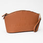 Madeline Love Tan Faux Leather THE MAKE UP BAG Message Pouch Bag Beauty Organizer Bag - Beauty & Cosmetics