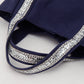 Madeline Love Brown Rhinestone Embellished Strap Accent Mini Canvas Tote Bag / Crossbody Bag - Bags & Wallets - extra