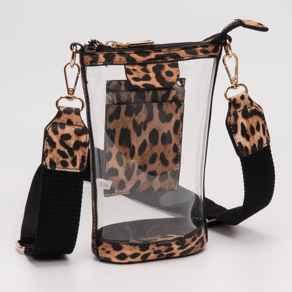 Madeline Love Clear, Leopard Transparent Crossbody Bag Phone Bag - Bags & Wallets