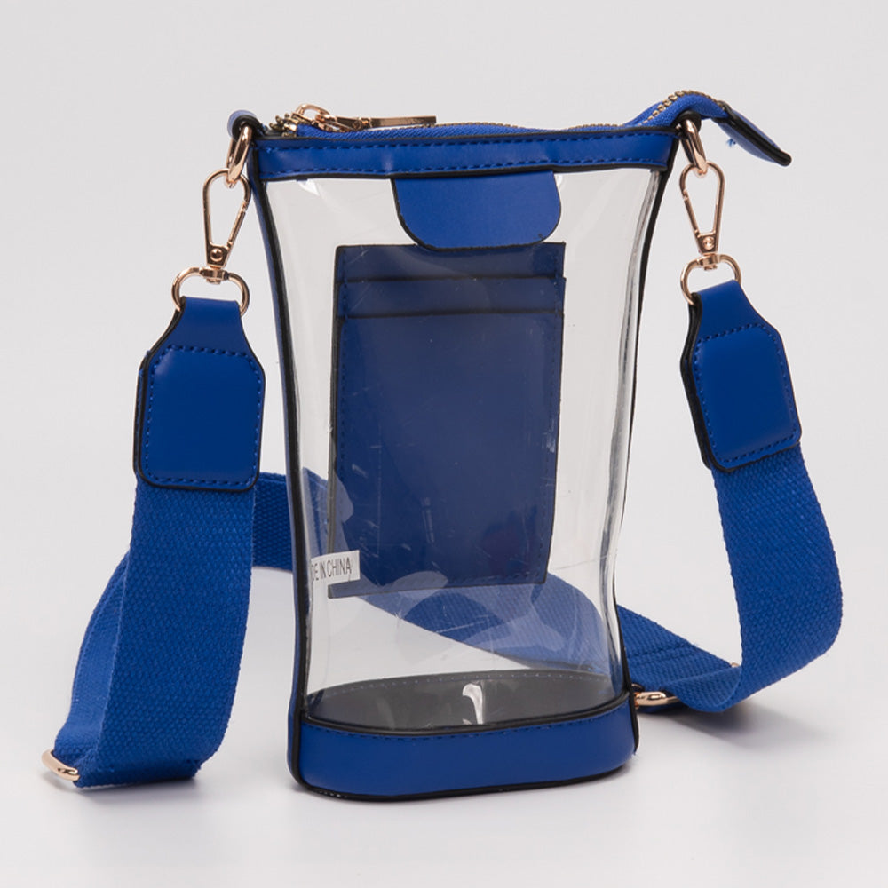 Madeline Love Clear, Royal Blue Transparent Crossbody Bag Phone Bag - Bags & Wallets
