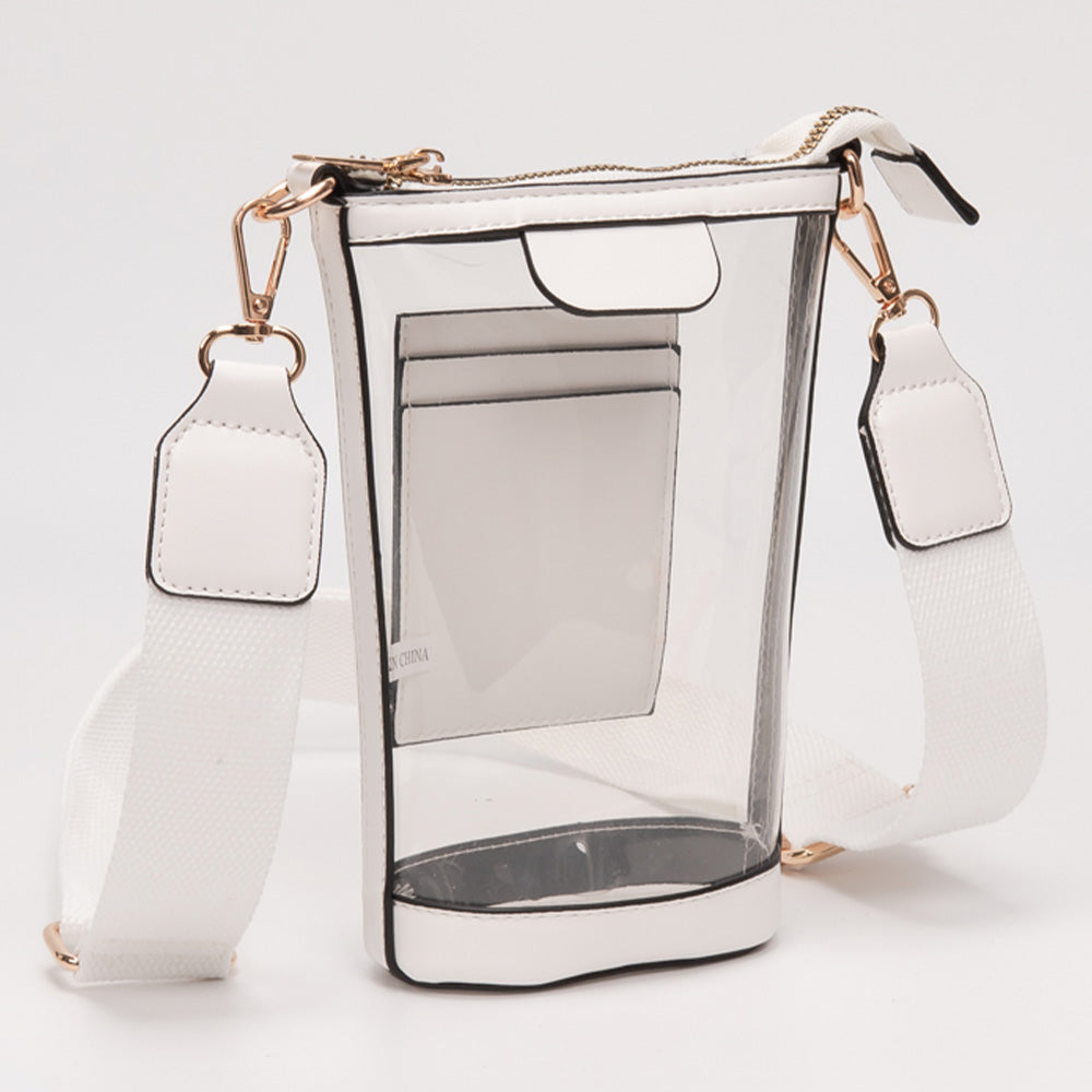 Madeline Love Clear, White Transparent Crossbody Bag Phone Bag - Bags & Wallets