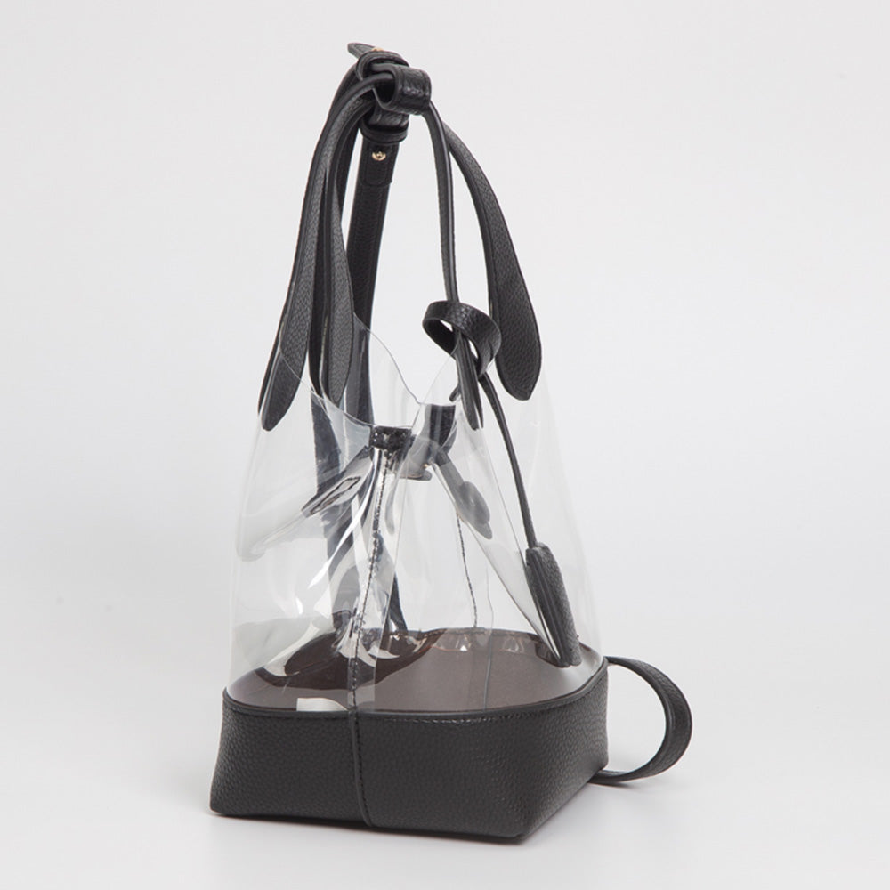 Madeline Love Clear, Purple Transparent Bucket Shoulder Bag Crossbody Bag - Bags & Wallets - desc