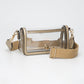 Madeline Love Clear, Gold Transparent Rectangle Flap Crossbody Bag - Bags & Wallets