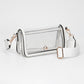 Madeline Love Clear, White Transparent Rectangle Flap Crossbody Bag - Bags & Wallets