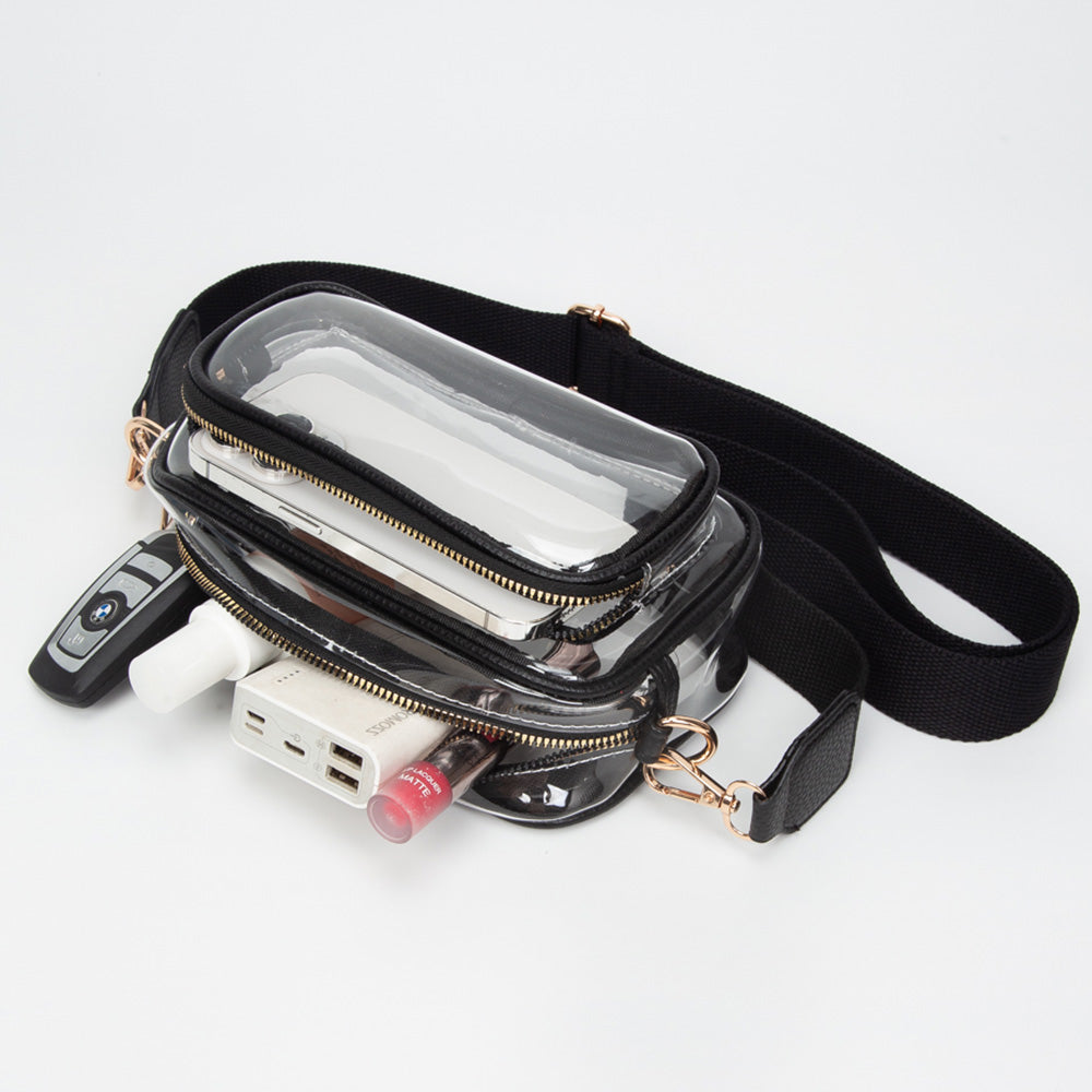 Madeline Love Clear, Leopard Transparent Rectangular Crossbody Bag - Bags & Wallets - extra