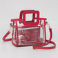 Madeline Love Clear, Red Transparent 3-piece Crossbody Handbag Set - Bags & Wallets