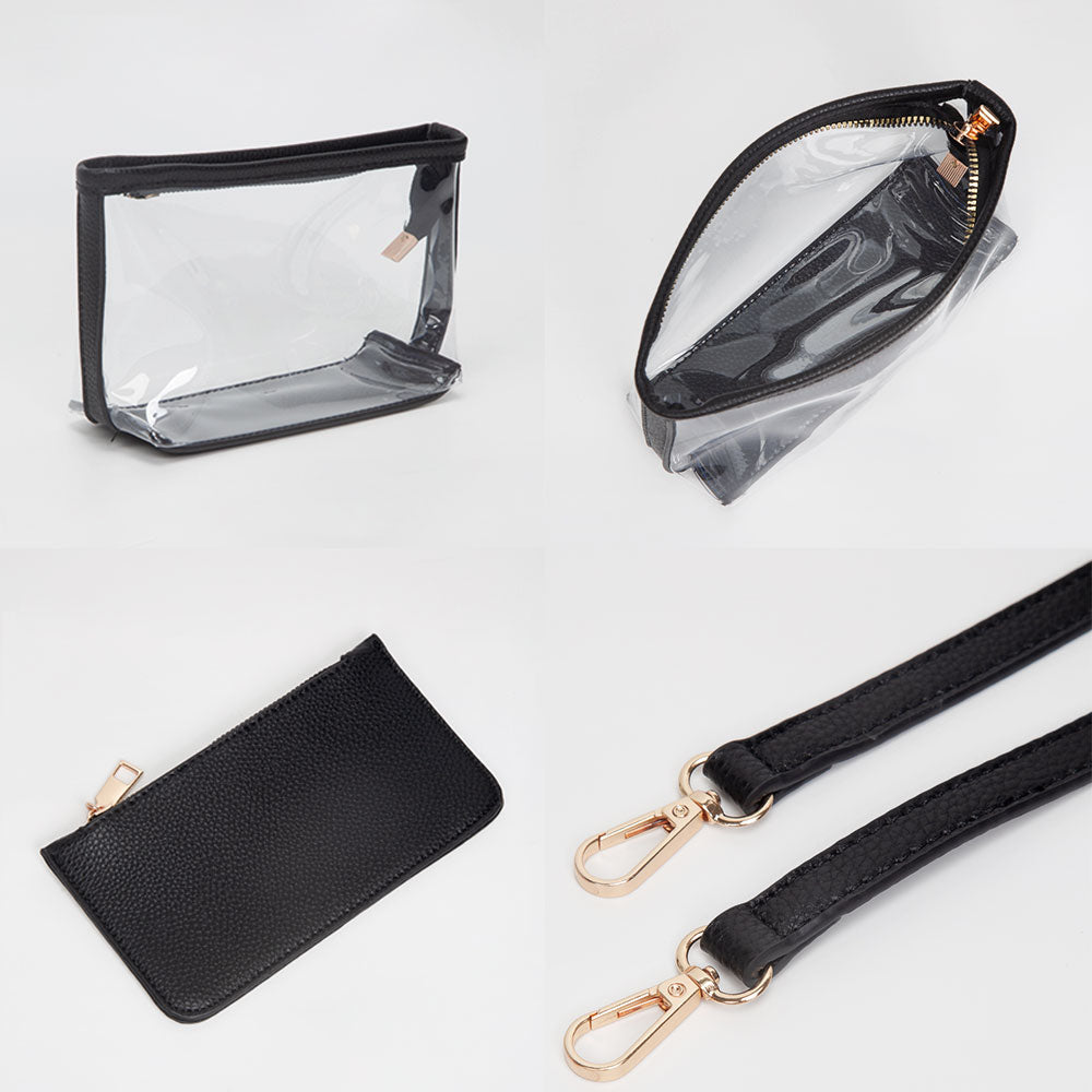 Madeline Love Clear, Red Transparent 3-piece Crossbody Handbag Set - Bags & Wallets - extra
