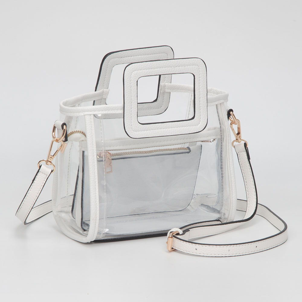 Madeline Love Clear, White Transparent 3-piece Crossbody Handbag Set - Bags & Wallets