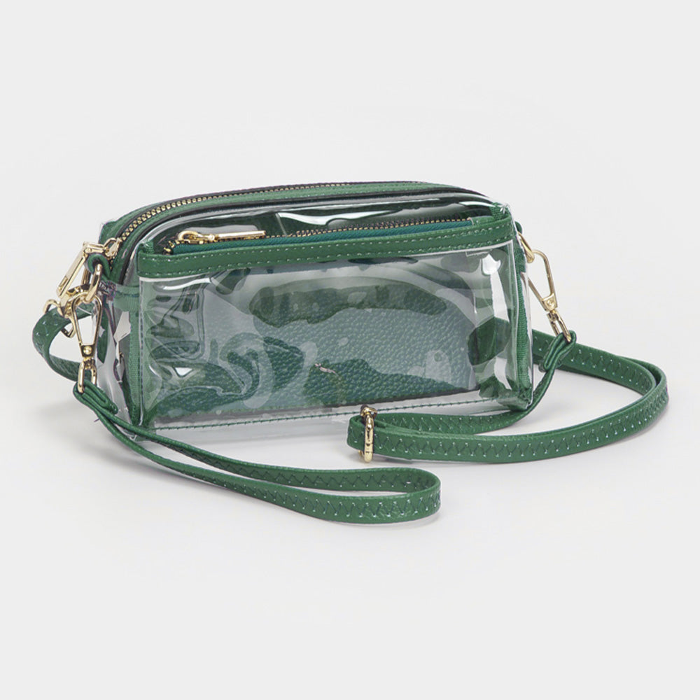 Madeline Love Clear, Green Transparent Small Crossbody Bag - Bags & Wallets