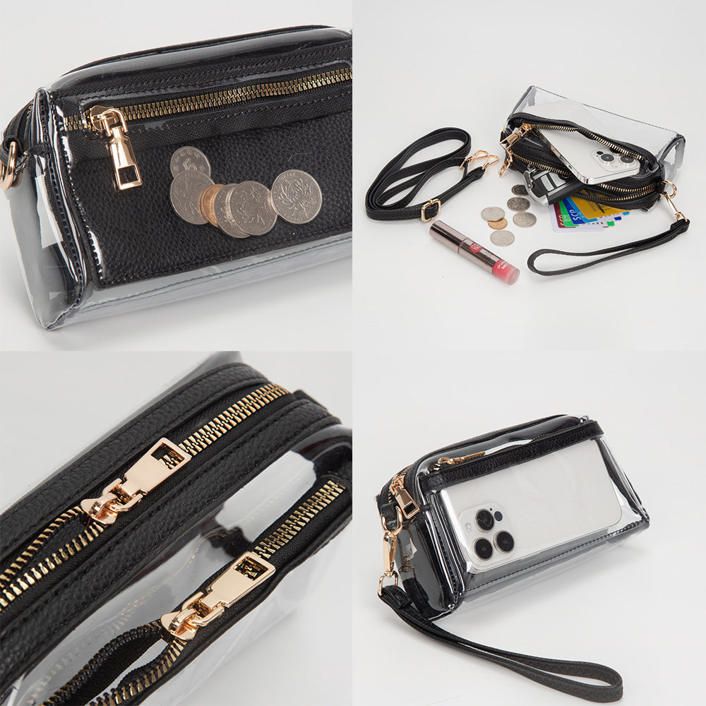Madeline Love Clear, Orange Transparent Small Crossbody Bag - Bags & Wallets - extra