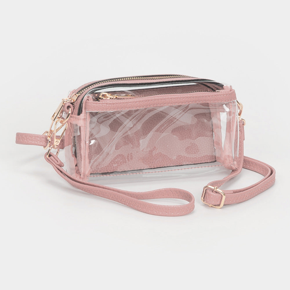 Madeline Love Clear, Pink Transparent Small Crossbody Bag - Bags & Wallets