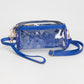 Madeline Love Clear, Royal Blue Transparent Small Crossbody Bag - Bags & Wallets