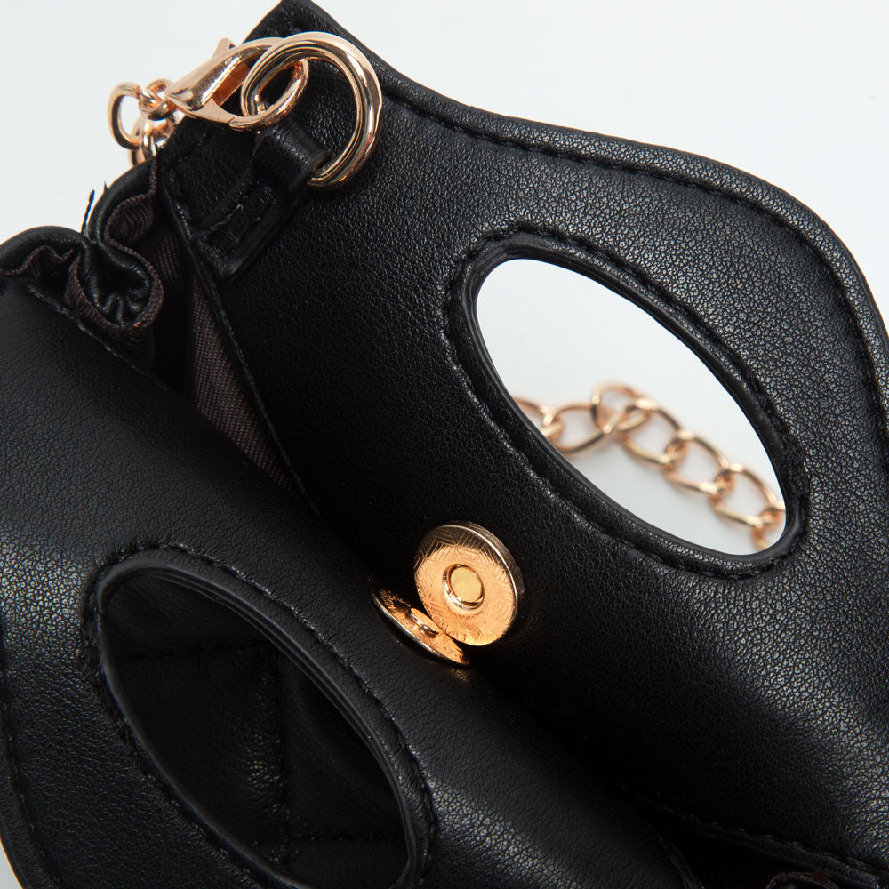 Madeline Love Ivory Smooth Faux Leather Mini Quilted Handbag Crossbody Bag - Bags & Wallets - extra