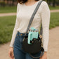 Madeline Love Black Faux Leather Functional Tumbler Crossbody Bucket Bag - Bags & Wallets