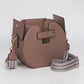 Madeline Love Taupe Faux Leather Functional Tumbler Crossbody Bucket Bag - Bags & Wallets