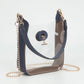 Madeline Love Clear, Navy Transparent Faux Leather Chain Shoulder Mini Crossbody Bag - Bags & Wallets