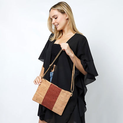 Madeline Love Red Color Block Cork Crossbody Bag - Bags & Wallets