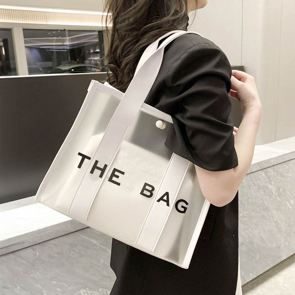 Madeline Love White THE BAG Optic Transparent Structured Tote Crossbody Bag - Bags & Wallets