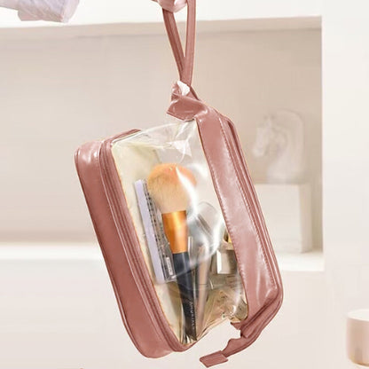 Madeline Love Pink Multifunctional Transparent Makeup Pouch Bag - Beauty & Cosmetics