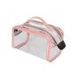 Madeline Love Pink Double Zipper Open Transparent Makeup Pouch Bag - Beauty & Cosmetics - desc