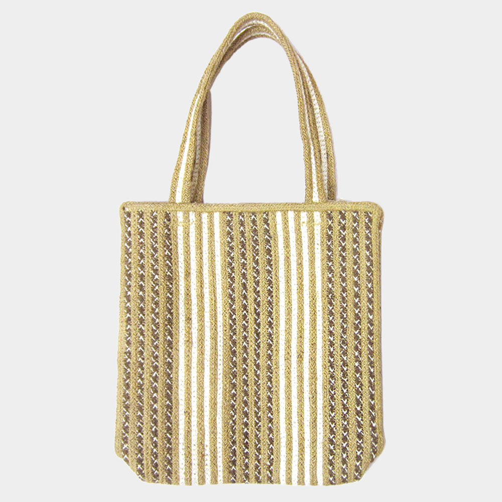Madeline Love Neutral Boho Striped Shoulder Bag - Bags & Wallets