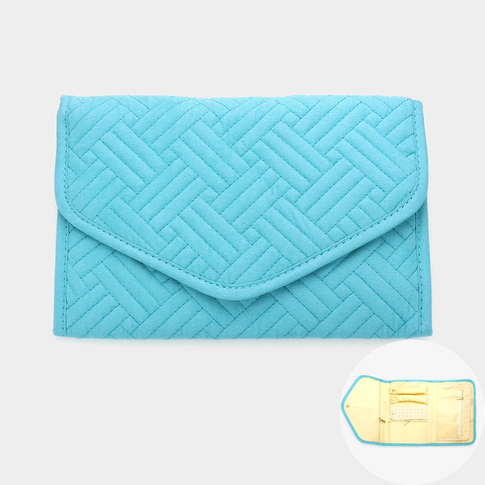 Madeline Love Turquoise Jewelry Organizer Envelope Clutch Bag - Bags & Wallets