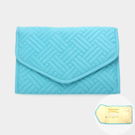 Madeline Love Turquoise Jewelry Organizer Envelope Clutch Bag - Bags & Wallets