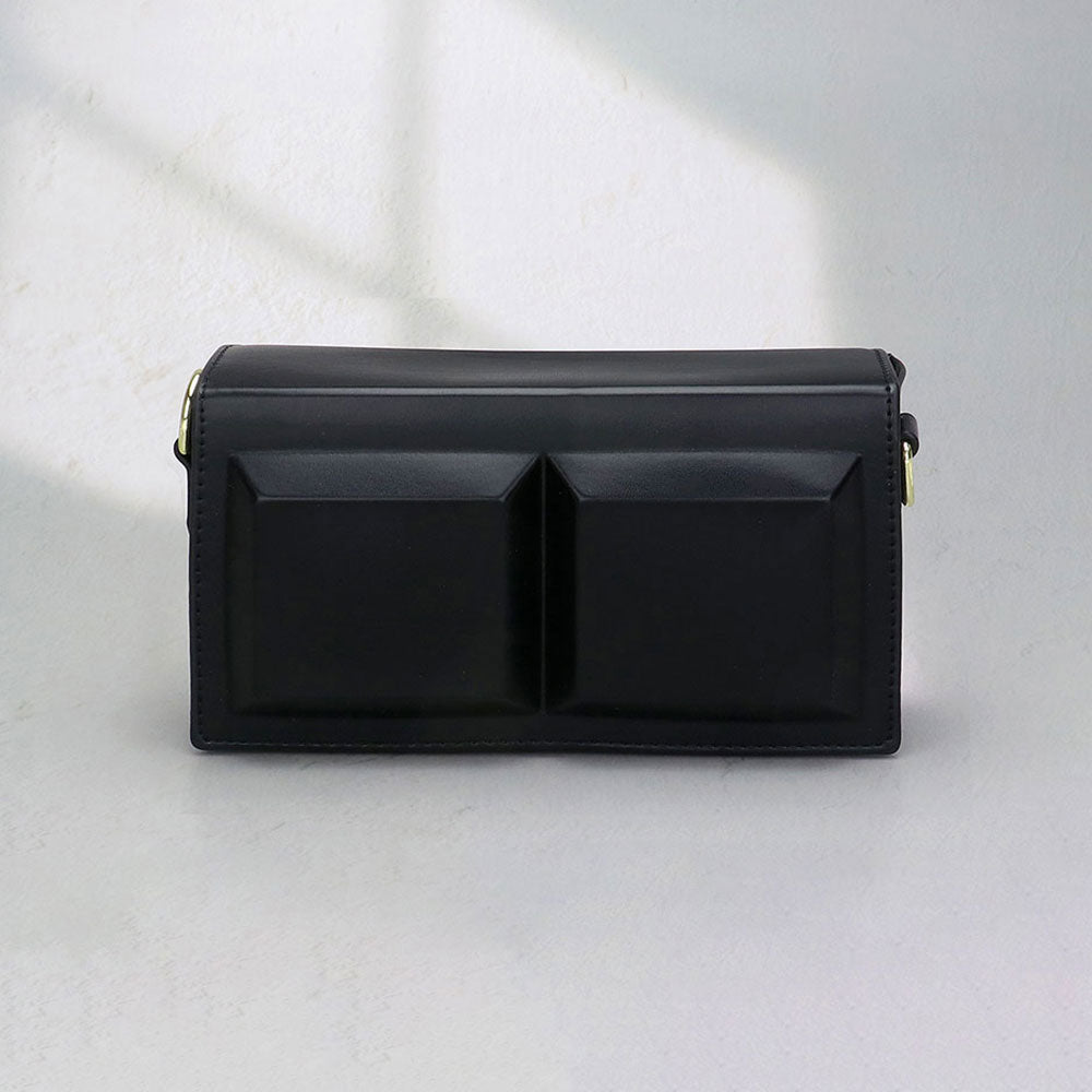 Madeline Love Black Faux Leather Box Crossbody Bag - Bags & Wallets