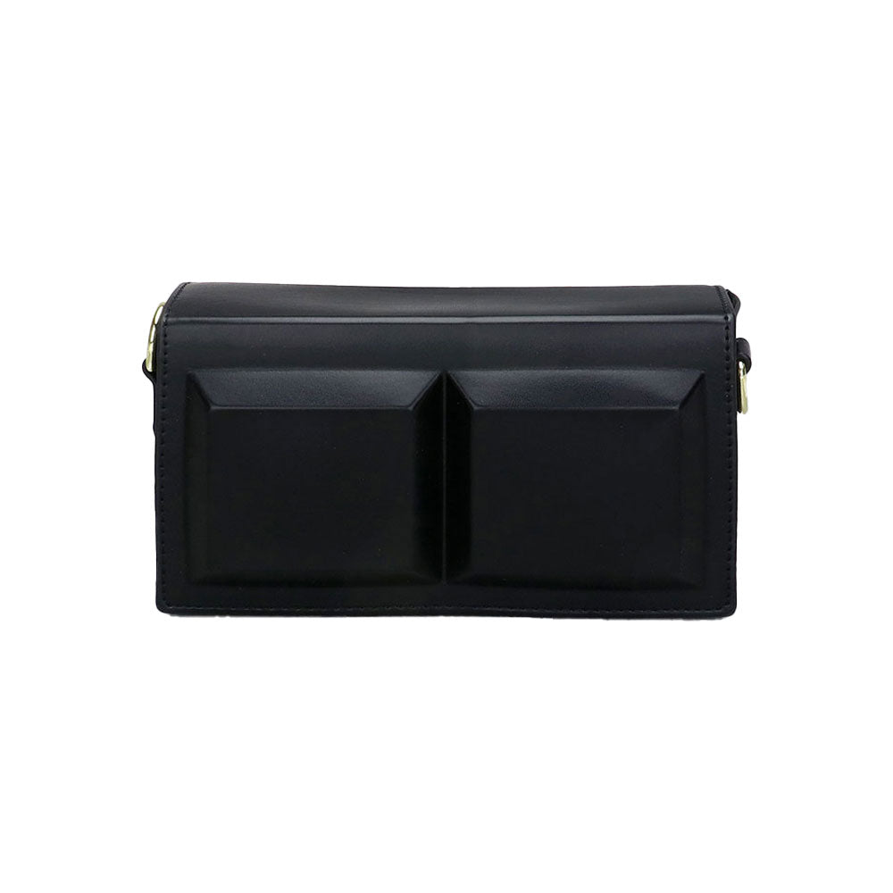 Madeline Love Black Faux Leather Box Crossbody Bag - Bags & Wallets - extra