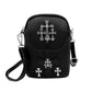 Madeline Love Black Studded Cross Accent Mini Crossbody Bag - Bags & Wallets - desc