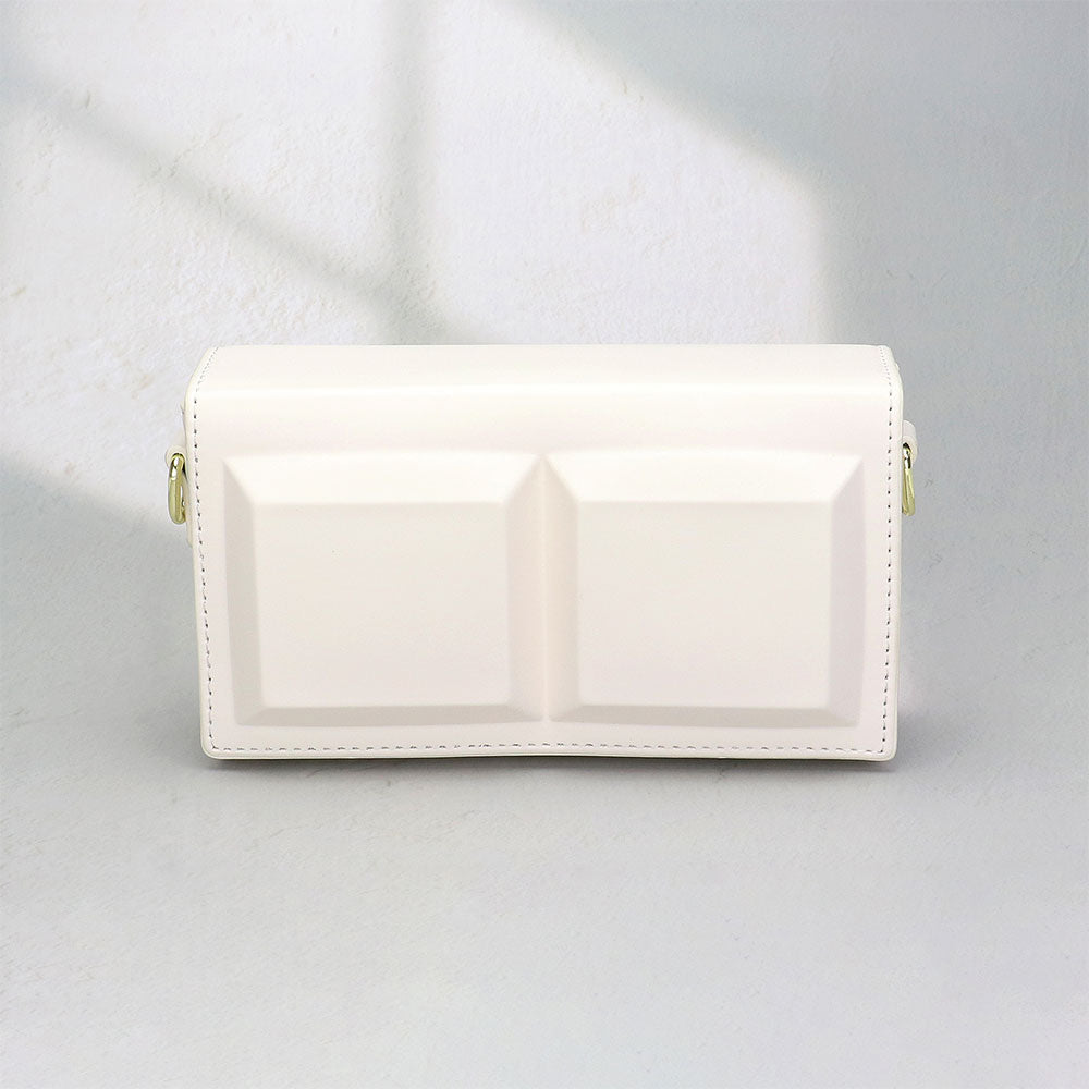 Madeline Love White Faux Leather Box Crossbody Bag - Bags & Wallets