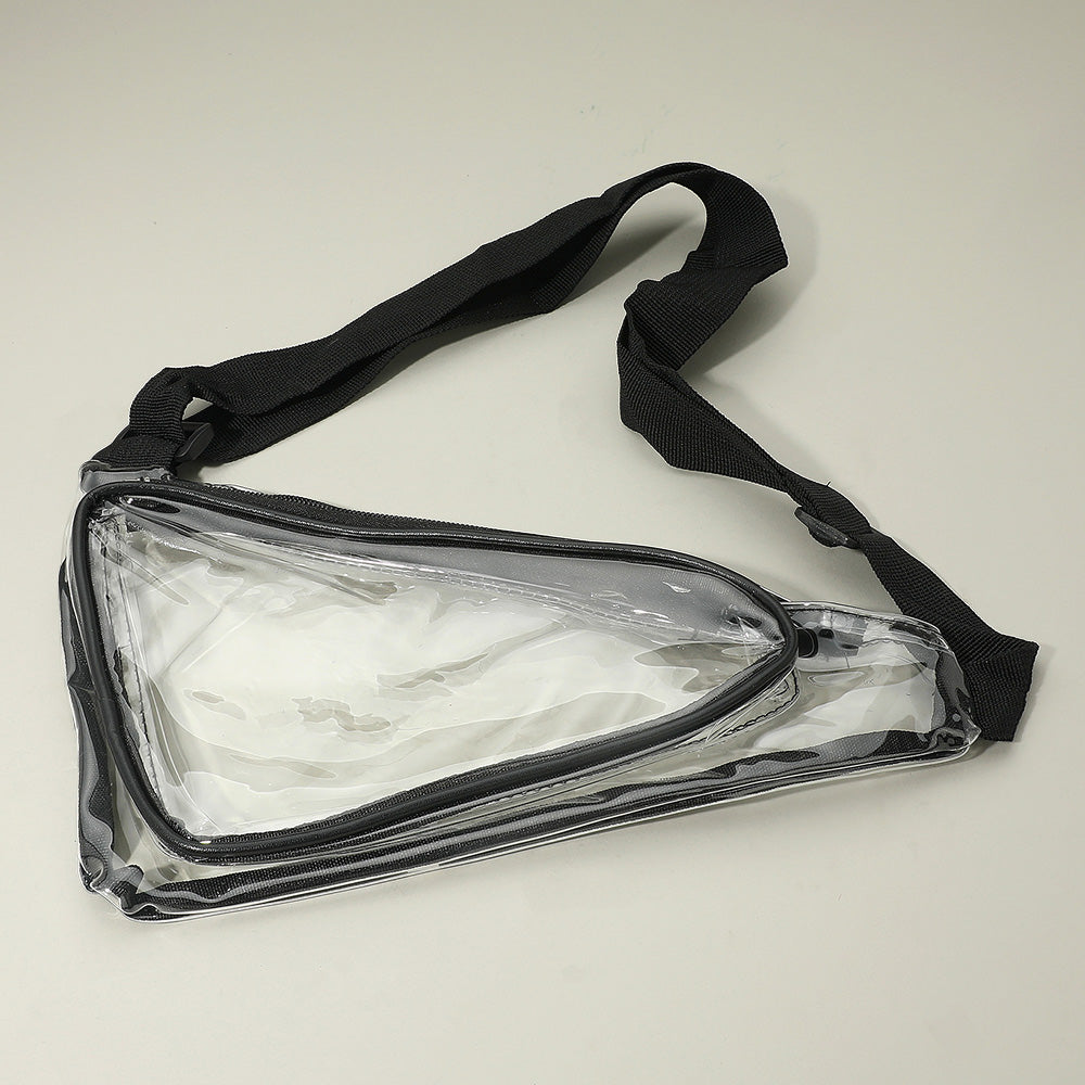 Madeline Love Black, Clear Transparent Triangular Sling Bag Fanny Pack - Bags & Wallets
