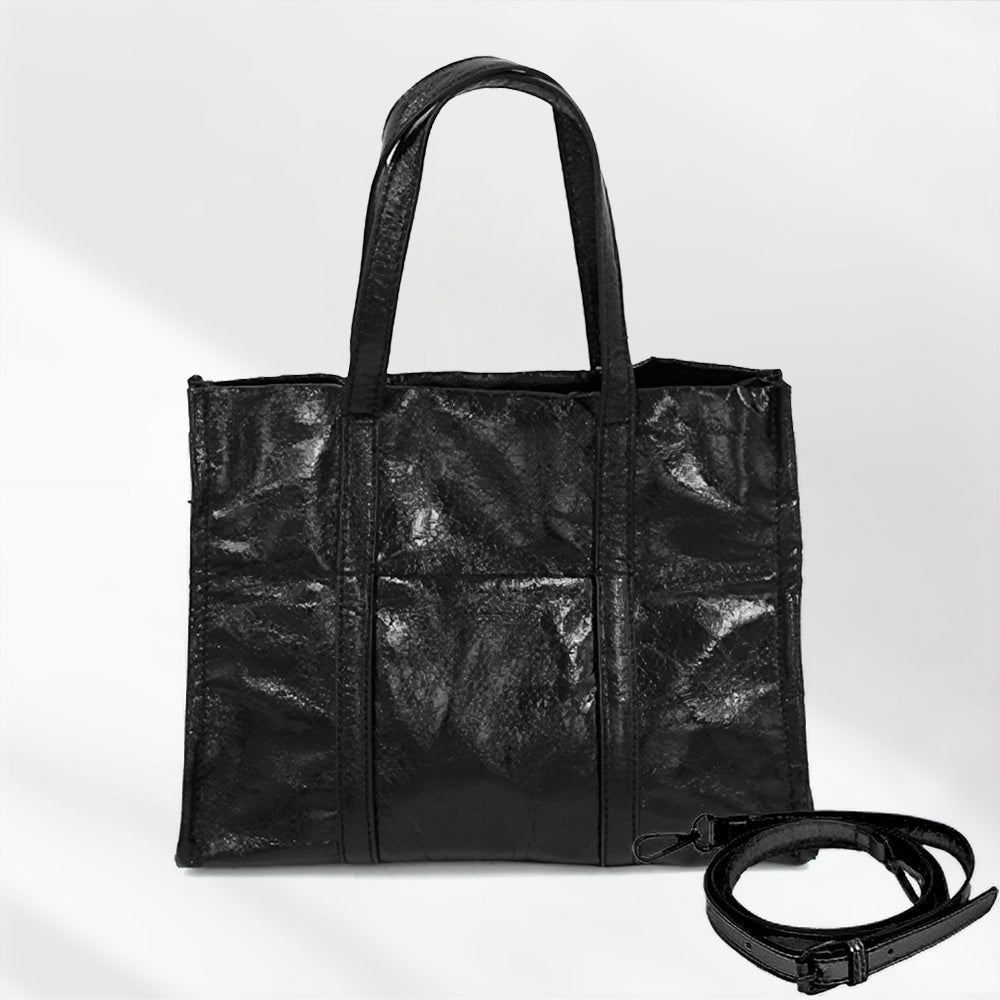 Madeline Love Black Metallic Top Handle Crossbody Bag - Bags & Wallets