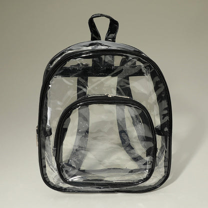 Madeline Love Black, Clear Front Pocket Transparent Backpack Bag - Bags & Wallets