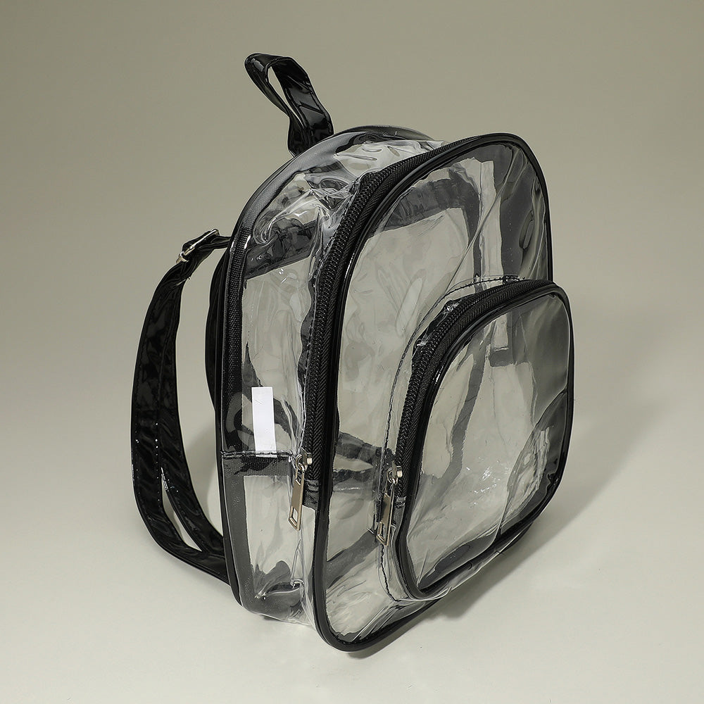 Madeline Love Black, Clear Front Pocket Transparent Backpack Bag - Bags & Wallets - extra